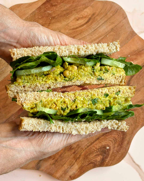 Smashed Avo and Chickpea Sandwich