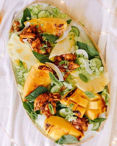 Grilled Mango and Pineapple Salad