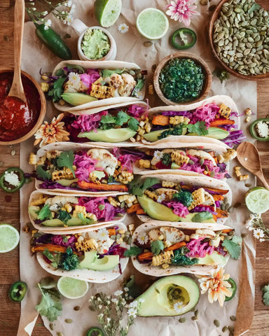 Vegan Rainbow Tacos