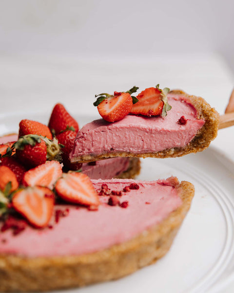 Strawberries and Cream Raw Cheesecake