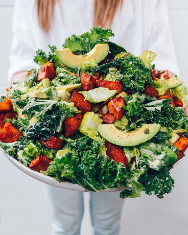 Vegan Caesar Salad Mountain