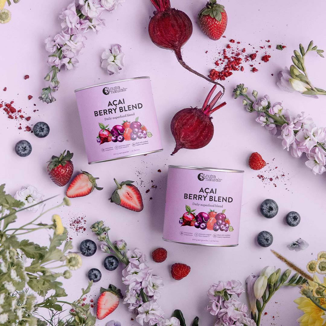 Acai Berry flat lay