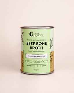 Beef Bone Broth garden herb flavour made from grass fed australian beef bones