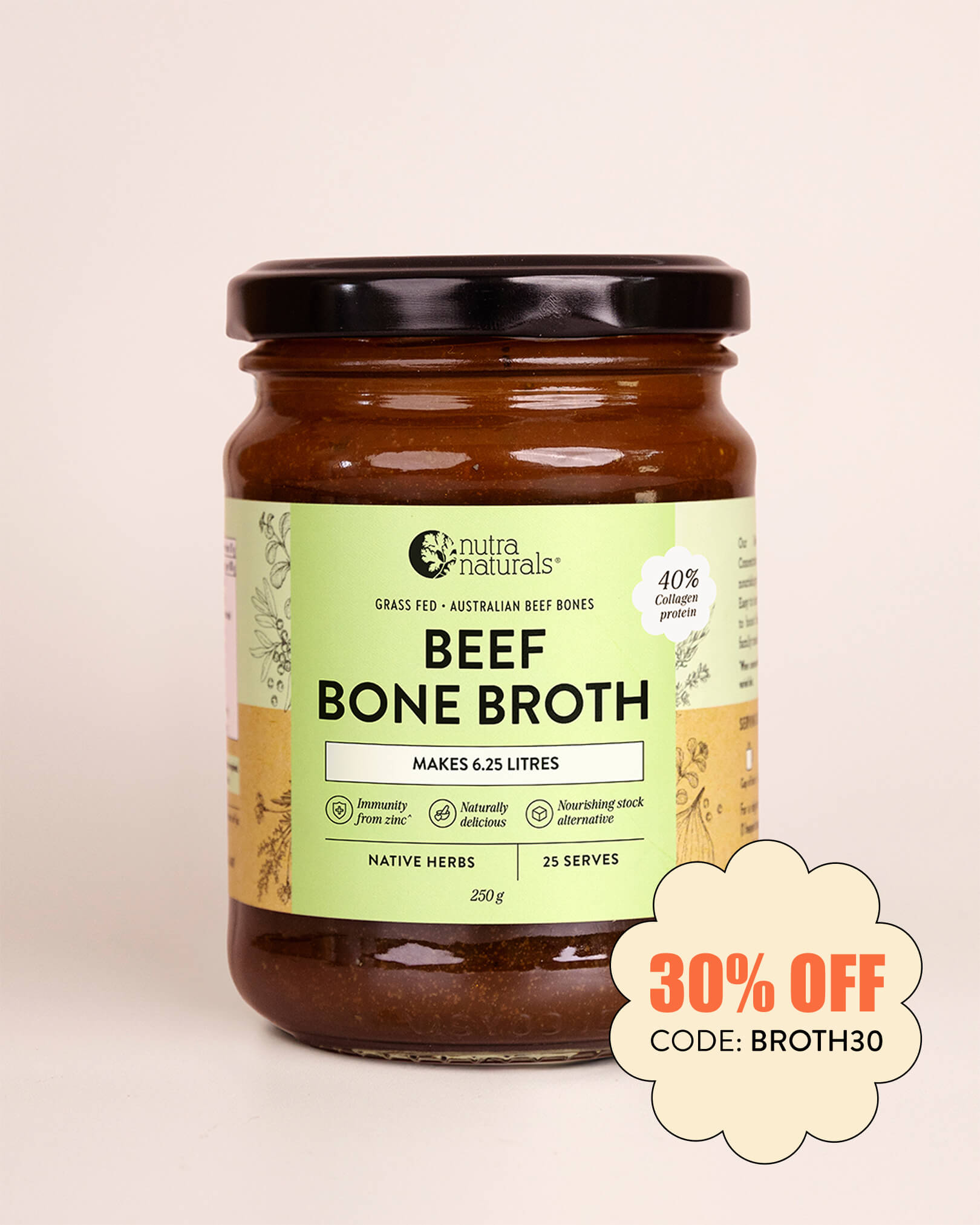 Beef Bone Broth Concentrate Native Herbs