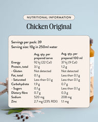 Chicken original bone broth concentrate nutritional information