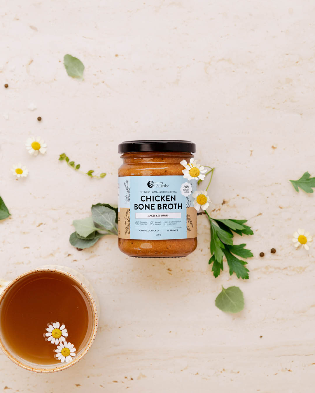 Chicken Bone Broth Concentrate flat lay