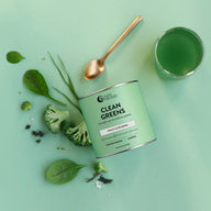 Clean Greens flat lay