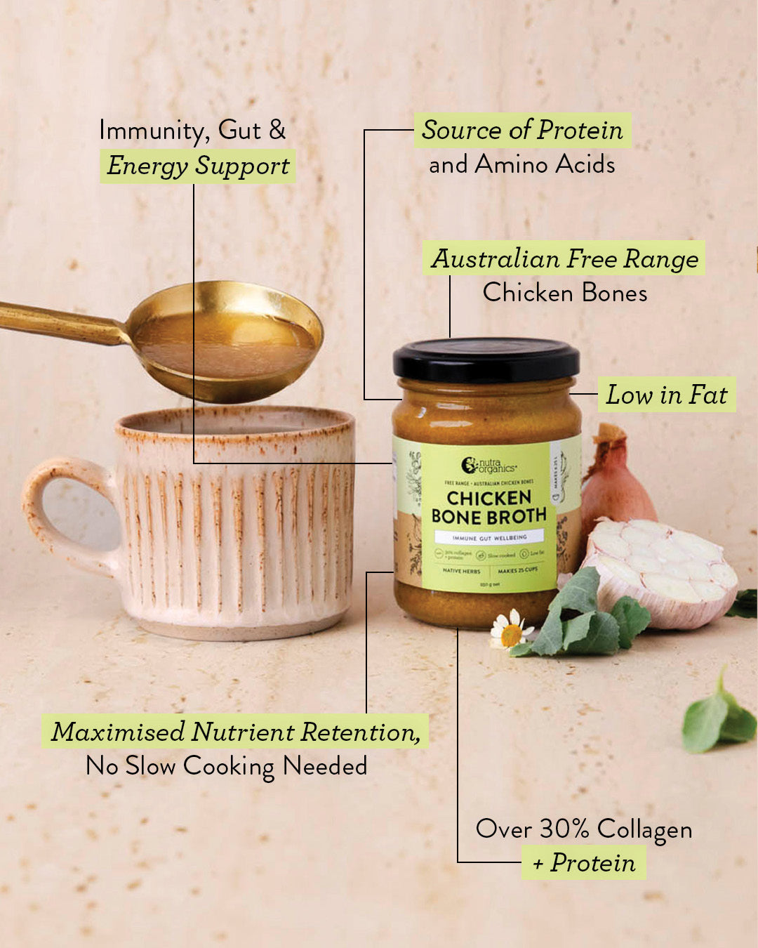 Chicken Bone Broth Concentrate Native Herbs